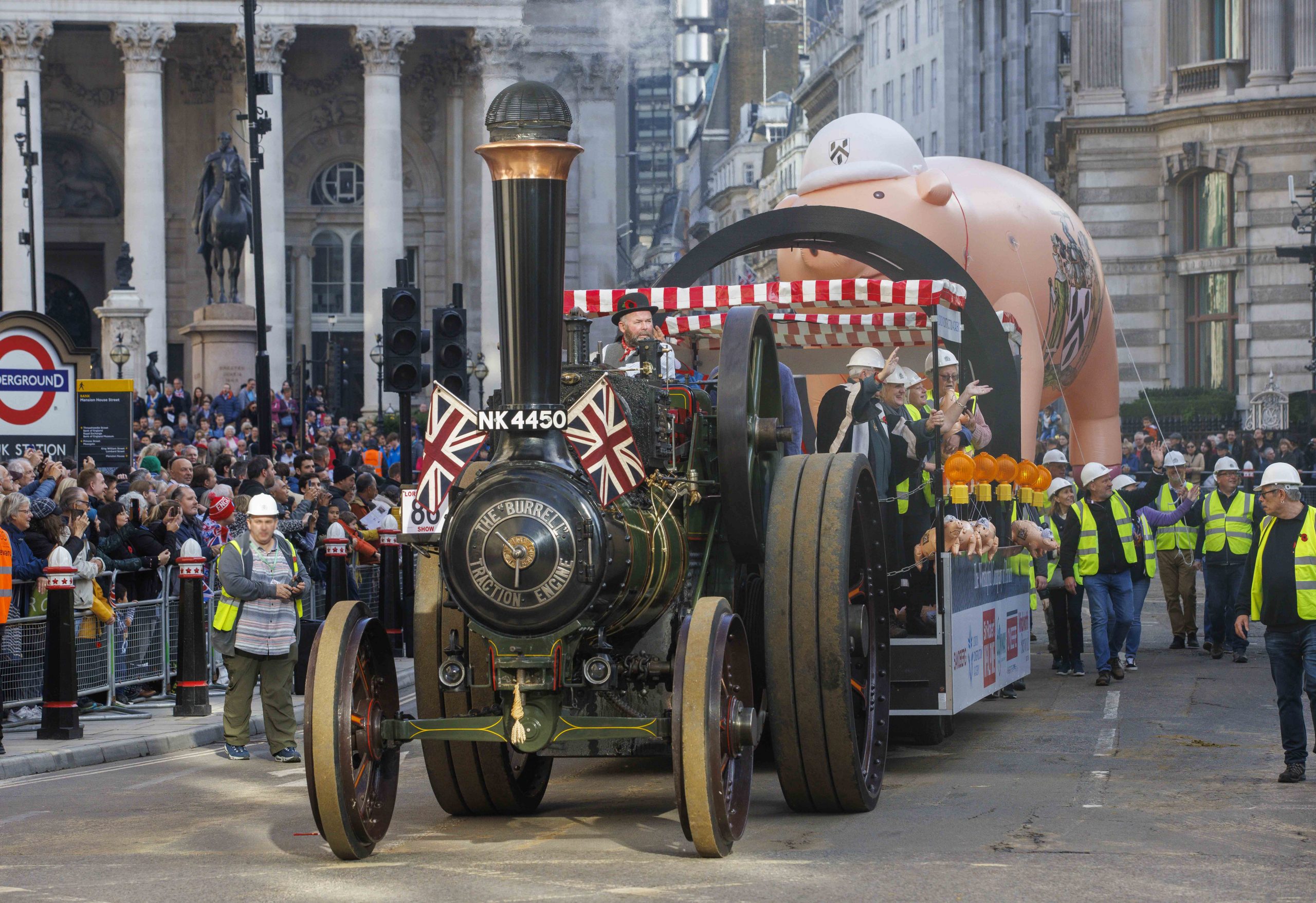 The Paviors’ entry in the Lord Mayor’s Show. Over half a million people come to the City to watch the procession and another three million watch on te